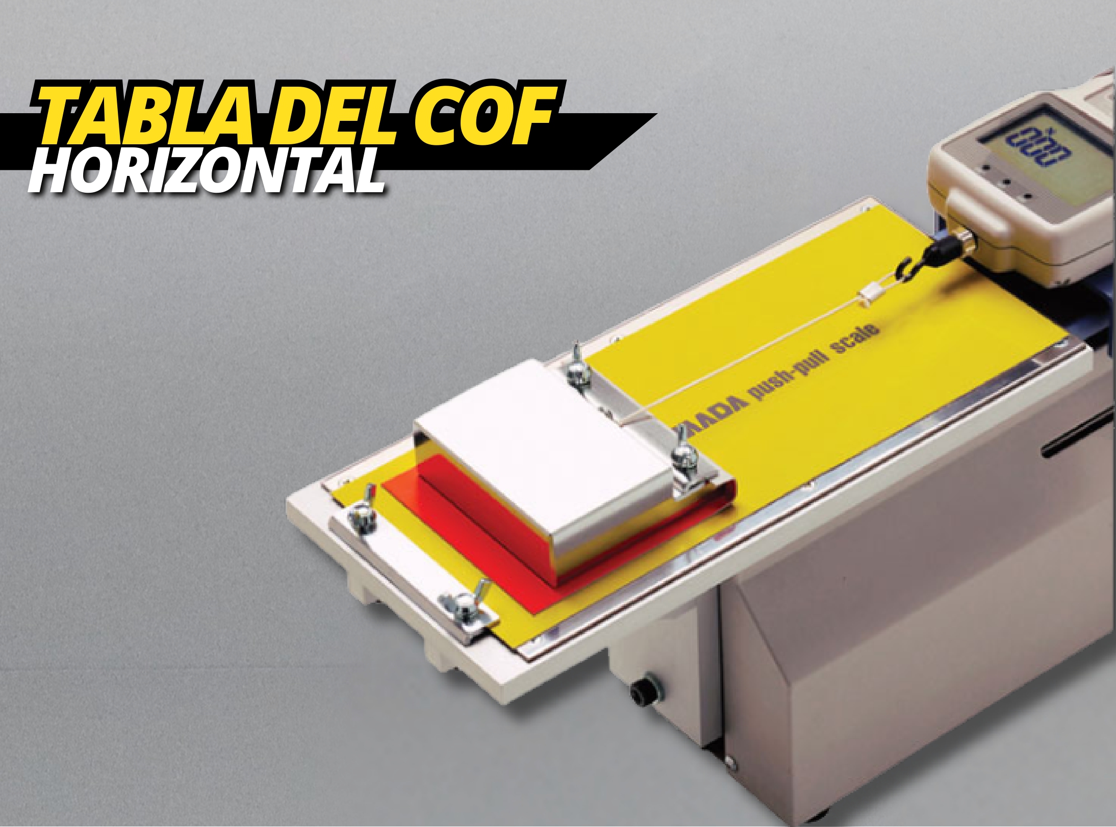 Mesa para pruebas de coeficiente de fricción horizontal