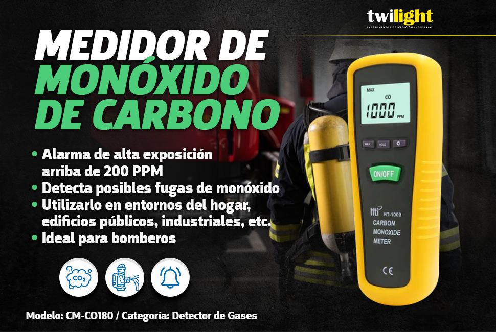 Detector de monóxido de carbono detector de temperatura portátil / sensor  de humedad / medidor de calidad del